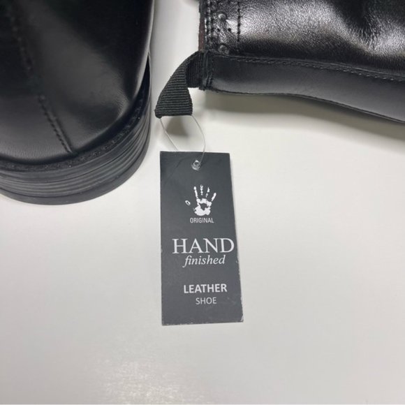 Silver Street Leather Boots Men's Size 8 Wide Fit Black Flat Brogue Style NEW - Picture 14 of 14